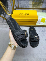 FF Feel 10 Black FF jacquard Slide