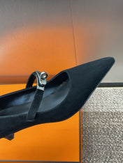 KIARA 40 MM PUMP IN BLACK SUEDE