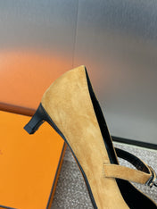 KIARA 40 MM PUMP IN BRONZE BROWN SUEDE