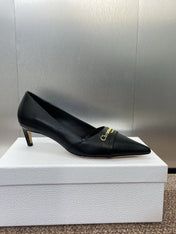 MY DD 25S HIGH HEEL 55MM IN BLACK CALFSKIN GOLD LOGO