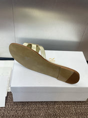 D-CLUB SLIDE SANDAL 25S IN GOLD GLOSSY CALFSKIN