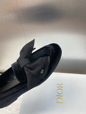 DIOR 25S LOAFER IN BLACK VELVET AND GROSGRAIN