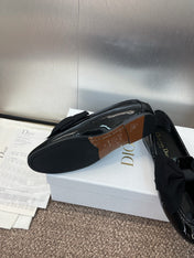 DIOR 25S LOAFER IN BLACK PATENT CALFSKIN AND GROSGRAIN