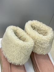 CHLOÉ 26S SHEARLING BOOTS IN LIGHT PINK SUEDE