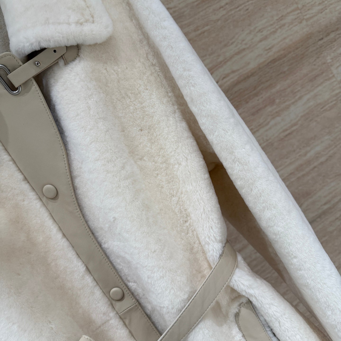 HERMES 25S LONG SHEARLING COAT 472
