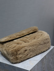 NIKI MEDIUM 28 IN DARK BEIGE RABBIT FUR