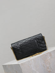 YSL 25S SAINT LAURENT GABY 19 IN BLACK QUILTED CALFSKIN GOLD HARDWARE