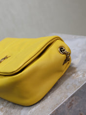 JAMIE 4.3 MINI BAG 20 IN MUSTARD YELLOW LAMBSKIN COPPER HARDWARE