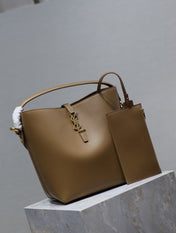 YSL 25S LE 5 À 7 BAG 26 IN BROWN CALFSKIN GOLD HARDWRE