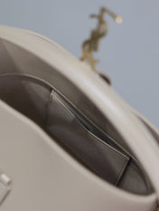YSL 25S LE 37 BUCKET 20 IN BEIGE CALFSKIN GOLD HARDWRE