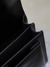 YSL 25S SUNSET BAG 22 IN BLACK CALFSKIN AND SUEDE GOLD HARDWRE