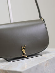 MINI VOLTAIRE IN BOX 17 IN KOMBU GREEN CALFSKIN GOLD LOGO