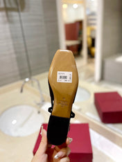 VALENTINO 26S SLINGBACK IN BLACK SMOOTH CALFSKIN