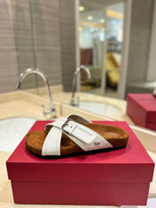 CROSSOVER - STRAP WHITE CALFSKIN SLIDE