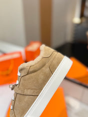 DAY SNEAKER IN TORTILLA BROWN SUEDE AND FLEECE LINING