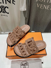 EXTRA SANDAL PASTEL PINK NUDE CALFSKIN