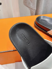 EMPIRE SANDAL BLACK MIX WHITE CALFSKIN