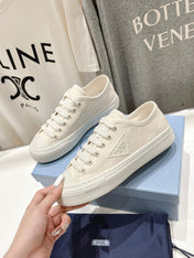 PRA PRINTED COTTON SNEAKERS WHITE CANVAS