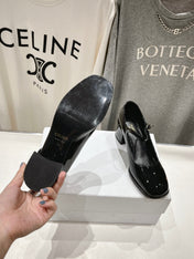 MEDIUM - HEEL MARY JANE SHOES IN BLACK GLOSSY CALFSKIN