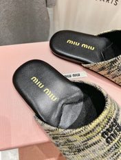 KNITTED MULES IN MULTICOLOR WOOL