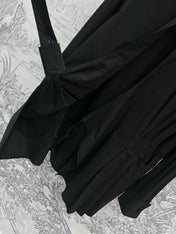 Loewe 25 Wrinkled Lace-up Shirt Black Cotton