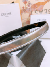 CELINE 25S BELT 18MM WITH ARC DE TRIOMPHE BUCKLE IN SILVER 571503