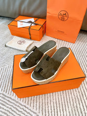 EZE 65 SANDAL ARMY SUEDE