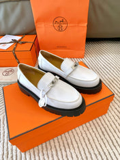 ICONE LOAFER IN WHITE CALFSKIN