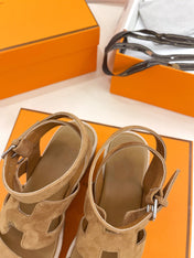 Havane 30 Sandal Brown Suede