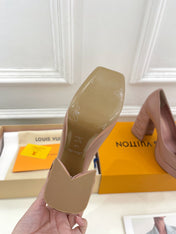 SHAKE MARY JANE HIGH HEEL 12 CM IN CREPE PINK CALFSKIN
