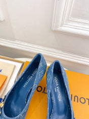6AM HIGH PUMP 5 CM IN CLASSIC BLUE MONOGRAM DENIM