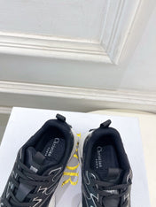 DIOR 26S SNEAKER IN BLACK CALFSKIN AND MESH FABRIC
