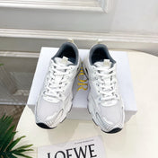 DIOR 26S SNEAKER IN WHITE GREY CALFSKIN AND MESH FABRIC