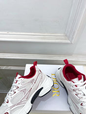 DIOR 26S SNEAKER IN WHITE CALFSKIN AND MESH FABRIC