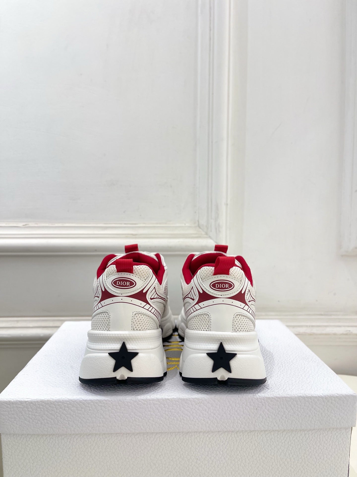 DIOR 26S SNEAKER IN WHITE CALFSKIN AND MESH FABRIC