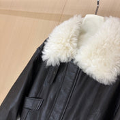 MIUMIU LEATHER DOWN JACKET STYLE 711