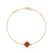 CLOVER GOLD CARNELIAN BRACELET