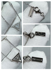 MESSIK TRIANGLE DIAMOND SILVER NECKLACE