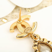 DOUBLE C DIAMONDS TEARDROP EARRINGS