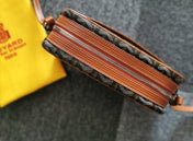 CAP-VERT PM BAG 23X8X14CM BLACK AND TAN CANVAS