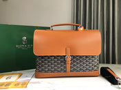 GOYARD CITADIN BAG 38CM BLACK AND TAN CANVAS