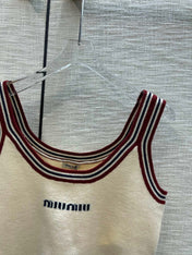 Miu Beige Tank Top and Skirt