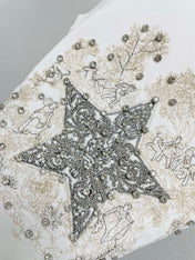CD Star Embroidered Cropped Tank Top