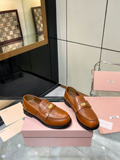 PENNY LOAFERS IN BRONZE BROWN CALFSKIN