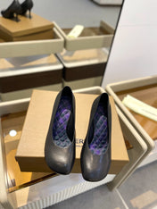 BURBERRY 26S HIGH HEELS 85 MM IN BLACK CALFSKIN