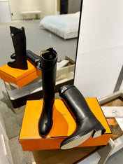 STIVALI JUMPING IN BLACK CALFSKIN