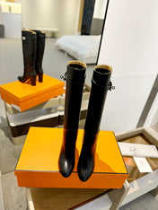STORY BOOT 85MM IN BLACK CALFSKIN